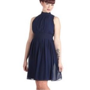 ModCloth Windy City A-line Dress in Navy